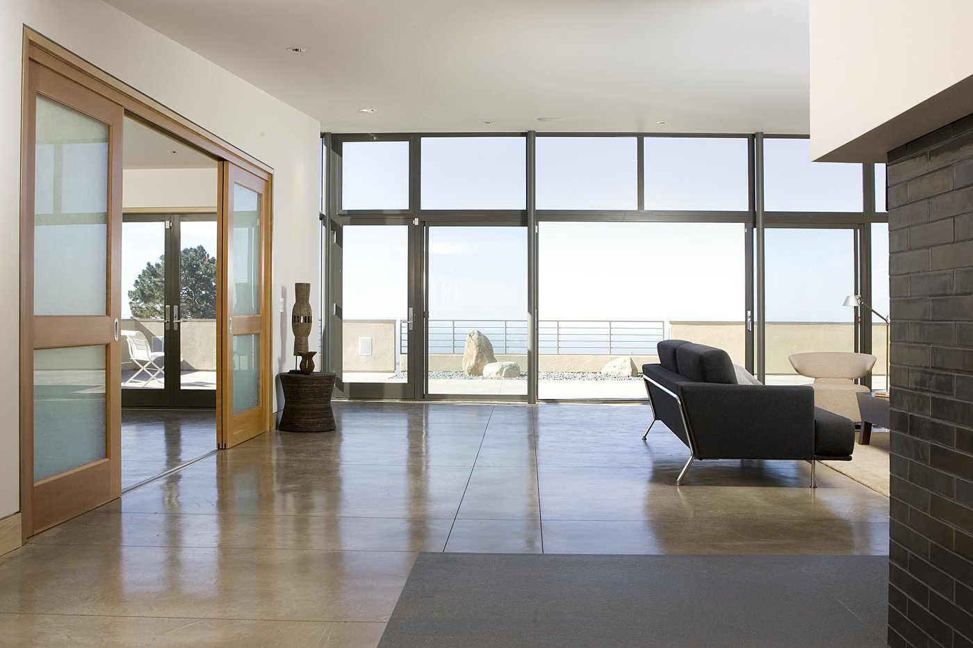 Seamless epoxy floor in a modern Denver living space